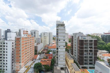 Vista da Varanda de apartamento à venda com 1 quarto, 46m² em Pinheiros, São Paulo