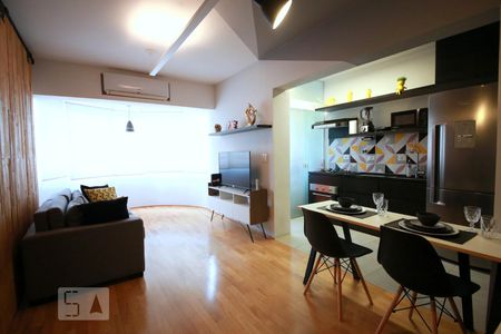Sala de apartamento à venda com 1 quarto, 50m² em Brooklin Paulista, São Paulo