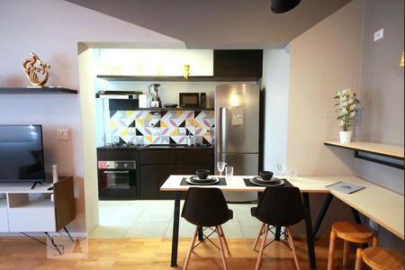 Sala de Jantar de apartamento à venda com 1 quarto, 50m² em Brooklin Paulista, São Paulo