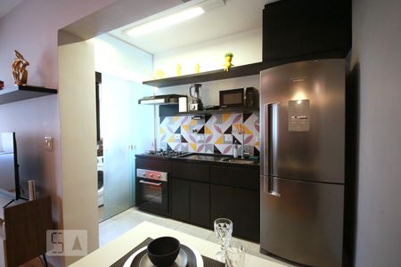 Cozinha de apartamento à venda com 1 quarto, 50m² em Brooklin Paulista, São Paulo