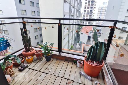 varanda de apartamento para alugar com 1 quarto, 45m² em Jardim Paulista, São Paulo