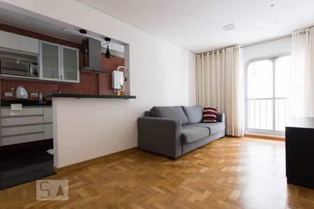 Sala de apartamento para alugar com 1 quarto, 48m² em Paraíso, São Paulo