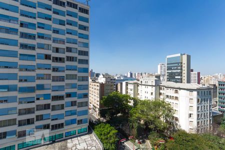 Vista da janela da sala - suíte de kitnet/studio para alugar com 1 quarto, 23m² em Liberdade, São Paulo