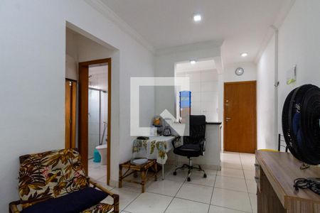 Sala de apartamento para alugar com 1 quarto, 43m² em Mirim, Praia Grande