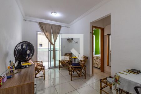 Sala de apartamento para alugar com 1 quarto, 43m² em Mirim, Praia Grande