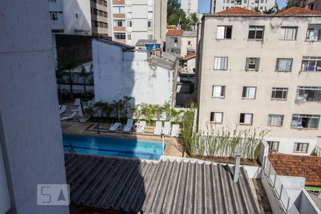 Sala varanda vista de apartamento para alugar com 1 quarto, 40m² em Perdizes, São Paulo