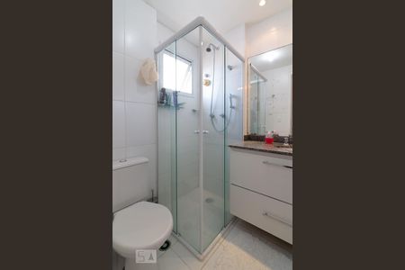 Banheiro da suíte de apartamento à venda com 2 quartos, 62m² em Vila das Mercês, São Paulo