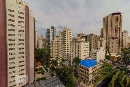 Vista da sacada de kitnet/studio à venda com 1 quarto, 80m² em Itaim Bibi, São Paulo