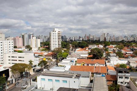 Vista da Sala de apartamento à venda com 1 quarto, 50m² em Indianópolis, São Paulo