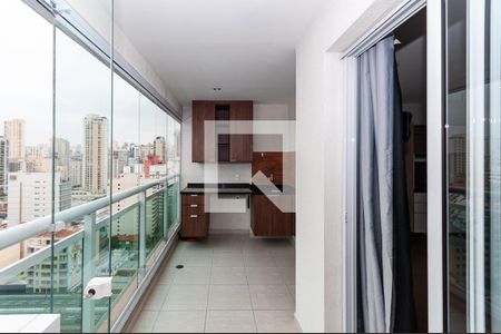 Varanda de kitnet/studio para alugar com 1 quarto, 33m² em Barra Funda, São Paulo