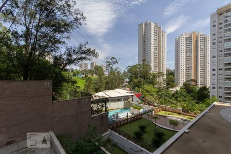 Sala (vista) de apartamento para alugar com 3 quartos, 77m² em Vila Andrade, São Paulo