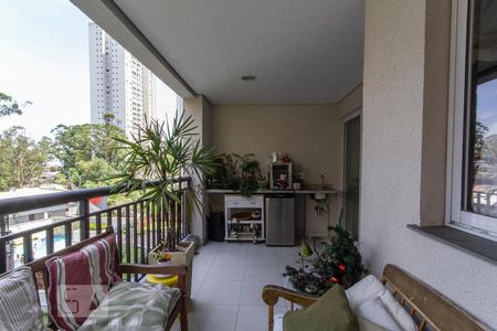 Sala (varanda) de apartamento para alugar com 3 quartos, 77m² em Vila Andrade, São Paulo