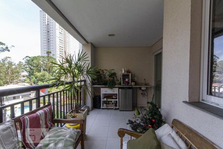 Sala (varanda) de apartamento à venda com 3 quartos, 77m² em Vila Andrade, São Paulo