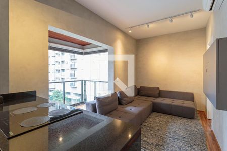 Sala de apartamento para alugar com 1 quarto, 49m² em Jardim Paulistano, São Paulo