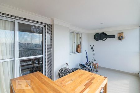 Varanda Gourmet de apartamento à venda com 3 quartos, 120m² em Vila Valparaíso, Santo André