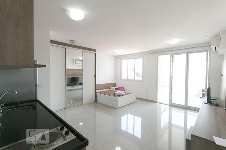 Quarto e cozinha  de apartamento para alugar com 1 quarto, 43m² em Paraíso, São Paulo