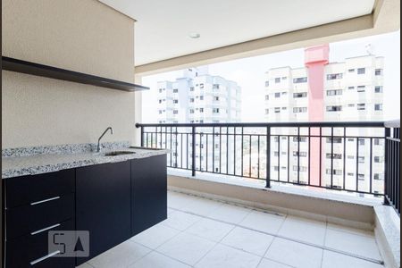 Varanda Gourmet de apartamento à venda com 2 quartos, 64m² em Vila Curuçá, Santo André