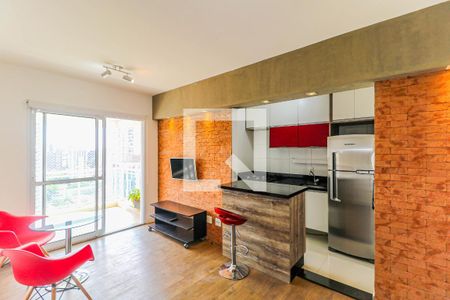 Sala de apartamento para alugar com 1 quarto, 46m² em Jardim Santo Amaro, São Paulo