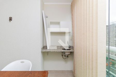 Varanda da Sala de apartamento à venda com 1 quarto, 45m² em Santo Amaro, São Paulo