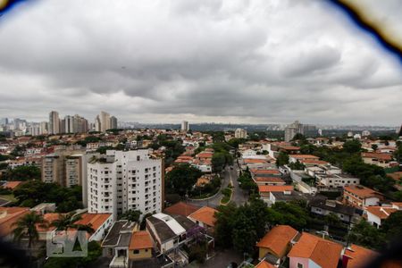 Sala varanda vista de apartamento à venda com 1 quarto, 110m² em Vila Madalena, São Paulo