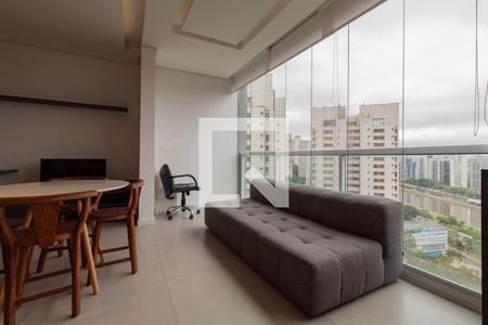 Sala / Quarto / Cozinha de kitnet/studio para alugar com 1 quarto, 40m² em Real Parque, São Paulo