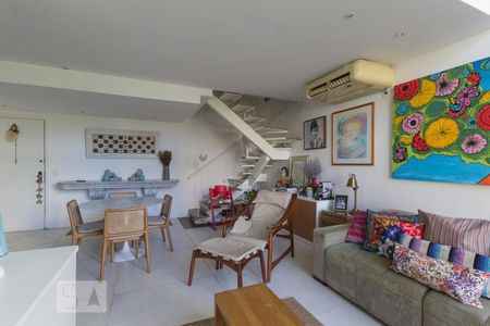 Sala de apartamento à venda com 1 quarto, 89m² em São Conrado, Rio de Janeiro