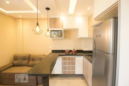 Cozinha de kitnet/studio para alugar com 1 quarto, 29m² em Juvevê, Curitiba