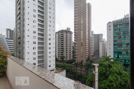 Varanda da Sala de apartamento à venda com 2 quartos, 123m² em Lourdes, Belo Horizonte