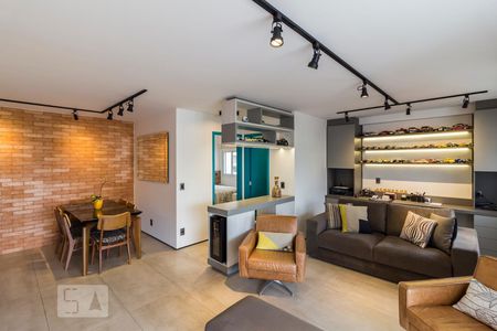 Sala de apartamento à venda com 1 quarto, 77m² em Alto de Pinheiros, São Paulo
