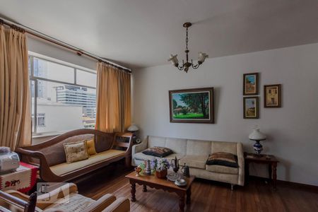 Sala de Estar de apartamento à venda com 4 quartos, 150m² em Santo Antônio, Belo Horizonte