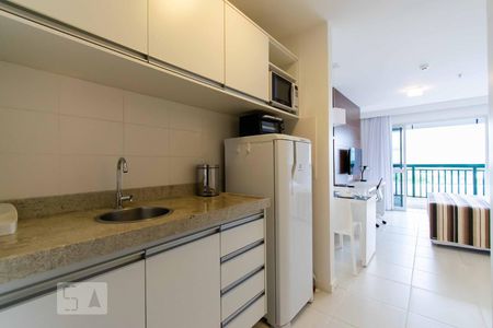 Cozinha/Quarto  de kitnet/studio para alugar com 1 quarto, 28m² em Asa Norte, Brasília