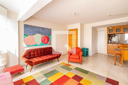 Sala de apartamento para alugar com 3 quartos, 98m² em Vila Indiana, São Paulo