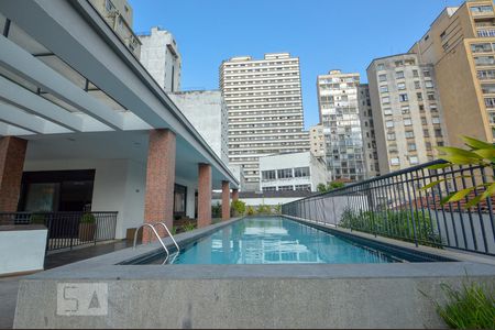 Piscina de kitnet/studio à venda com 1 quarto, 42m² em Santa Cecília, São Paulo