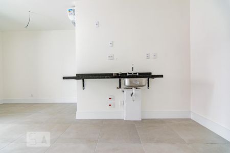 cozinha e dormitório de kitnet/studio para alugar com 1 quarto, 29m² em Campos Elíseos, São Paulo