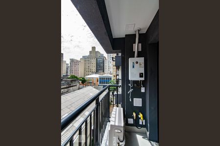 vista varanda de kitnet/studio para alugar com 1 quarto, 29m² em Campos Elíseos, São Paulo