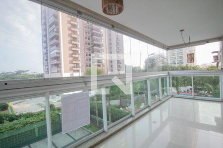 Varanda da Sala de apartamento para alugar com 4 quartos, 140m² em Barra da Tijuca, Rio de Janeiro