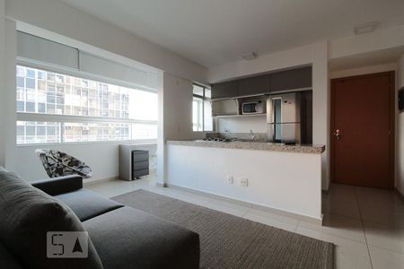 Sala de apartamento para alugar com 1 quarto, 42m² em Lourdes, Belo Horizonte