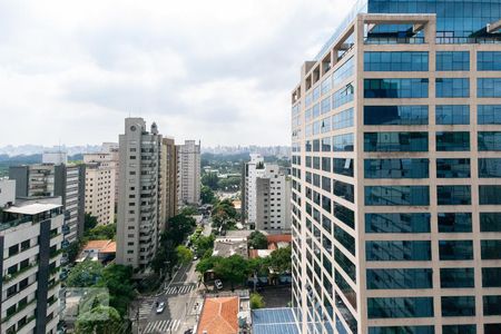 Vista Sala de apartamento para alugar com 1 quarto, 40m² em Moema, São Paulo