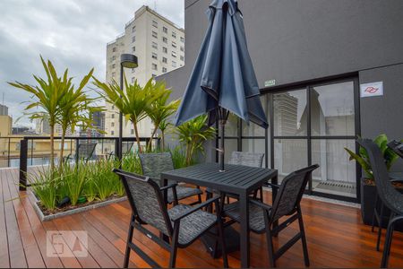 Terraço de kitnet/studio à venda com 1 quarto, 26m² em Campos Elíseos, São Paulo