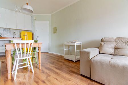 sala e cozinha de apartamento para alugar com 1 quarto, 46m² em Vila Buarque, São Paulo