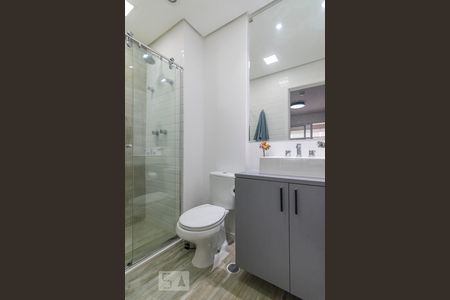 Banheiro de kitnet/studio à venda com 1 quarto, 42m² em Baeta Neves, São Bernardo do Campo