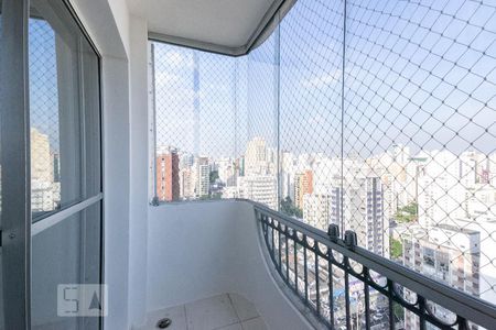 Varanda da Sala de apartamento à venda com 2 quartos, 63m² em Vila Nova Conceição, São Paulo