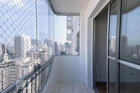 Varanda da Sala de apartamento à venda com 2 quartos, 63m² em Vila Nova Conceição, São Paulo