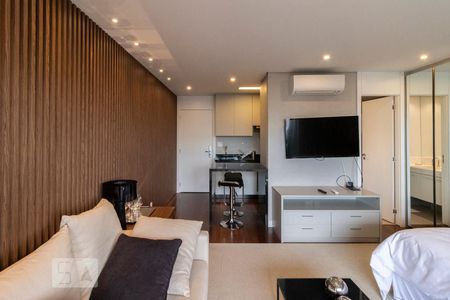 Sala / Cozinha de kitnet/studio à venda com 1 quarto, 41m² em Brooklin Paulista, São Paulo