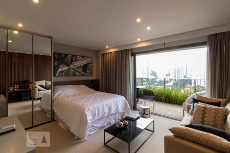 Quarto / Sala de kitnet/studio à venda com 1 quarto, 41m² em Brooklin Paulista, São Paulo