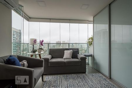 Varanda  de apartamento à venda com 1 quarto, 42m² em Cidade Monções, São Paulo