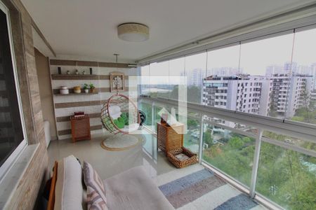 Varanda da Sala de apartamento para alugar com 3 quartos, 100m² em Barra da Tijuca, Rio de Janeiro
