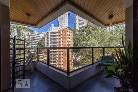 Varanda da Sala de apartamento à venda com 3 quartos, 138m² em Vila Andrade, São Paulo