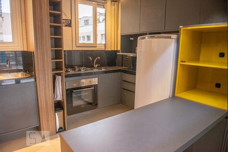 Cozinha de kitnet/studio à venda com 1 quarto, 36m² em Centro, São Leopoldo