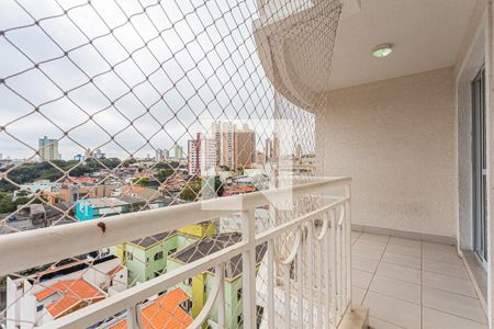 Varanda da Sala de apartamento à venda com 3 quartos, 80m² em Vila Valparaíso, Santo André